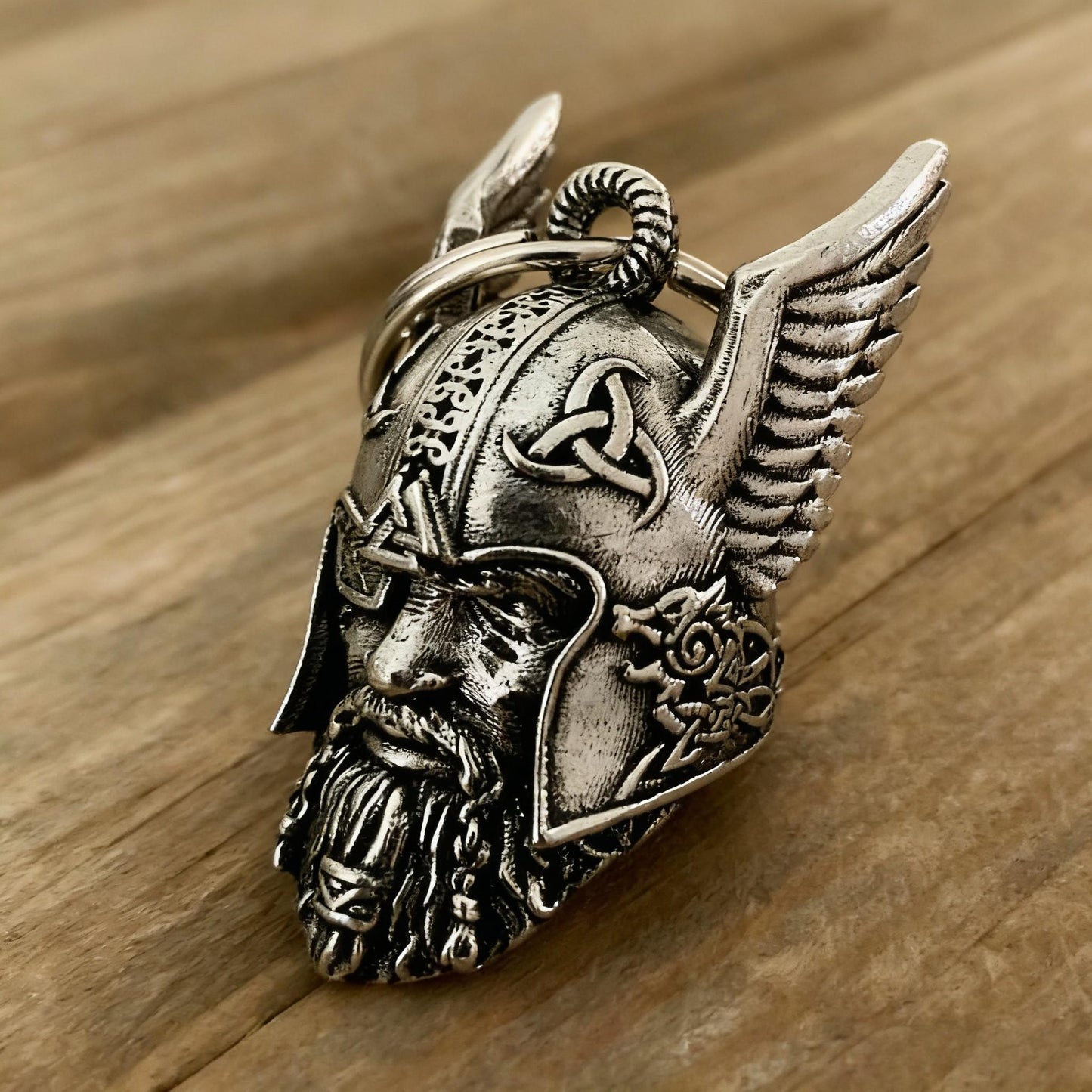 🛡️ Odin Viking Amulet Keyring 🔔