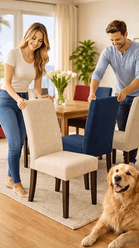Chair covers – give an old chair a new and fresh look instantly!