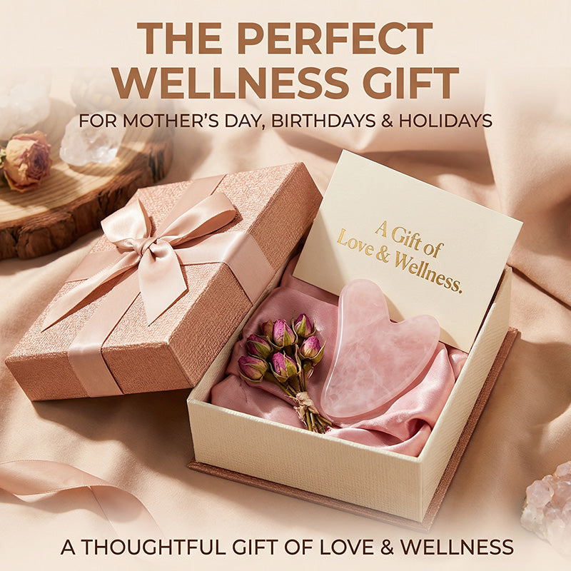 💖Natural Crystal Heart-Shaped Gua Sha Massager – Full Body Gua Sha Tool for Face, Neck & Body