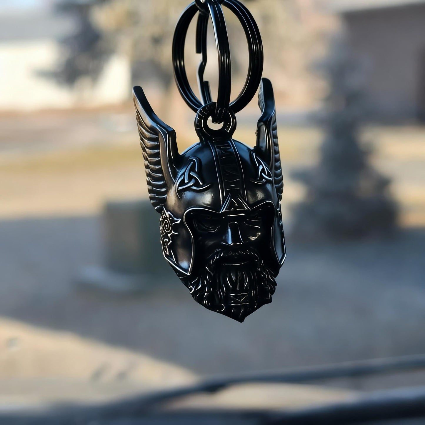 🛡️ Odin Viking Amulet Keyring 🔔
