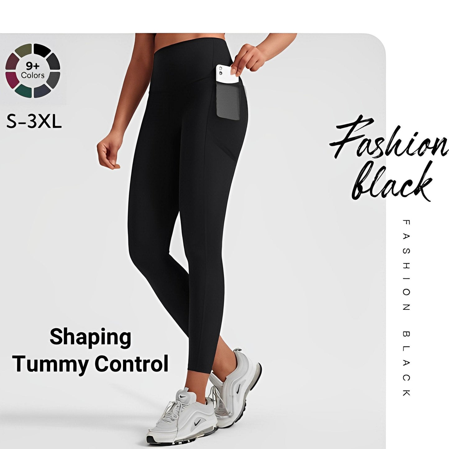 🔥High-waisted tummy-control and body-shaping workout legging