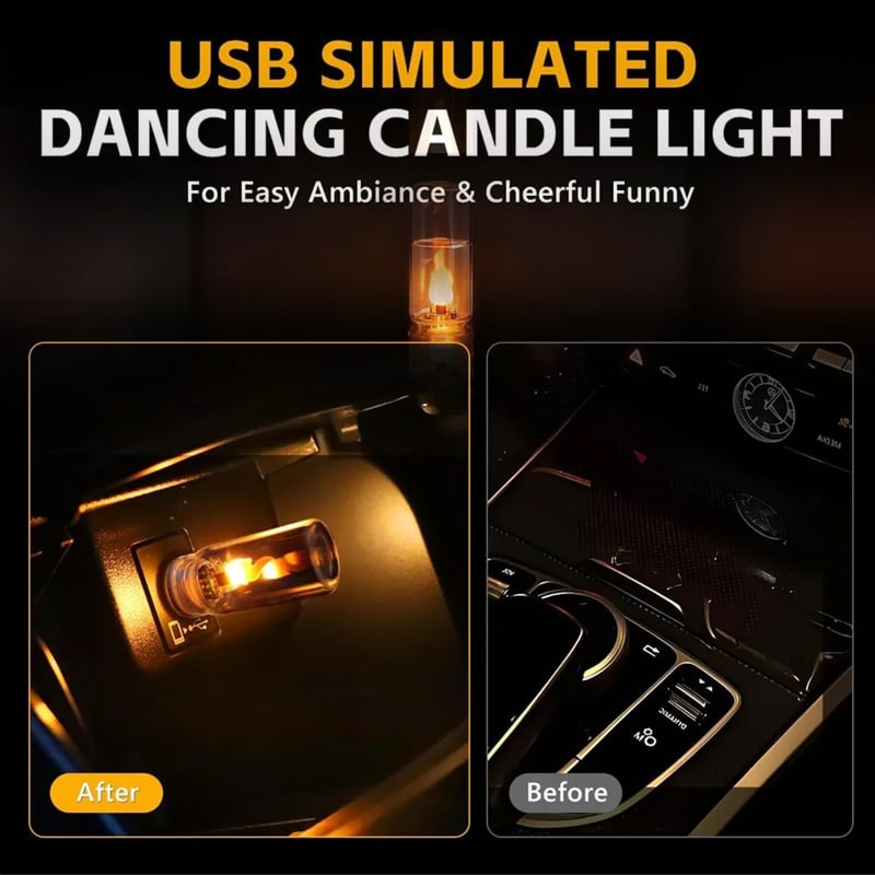 🔥USB mood lamp with realistic flame effect