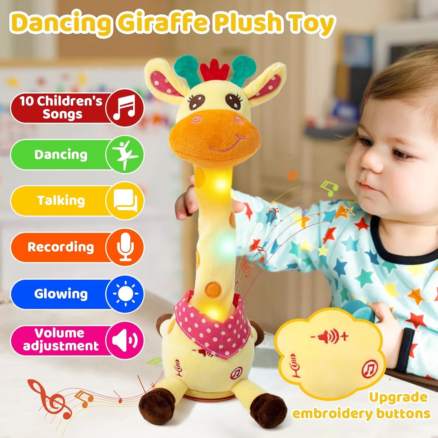 🎉 The best-selling musical giraffe toy – sings, dances and repeats what you say! 🦒🎵🗣️