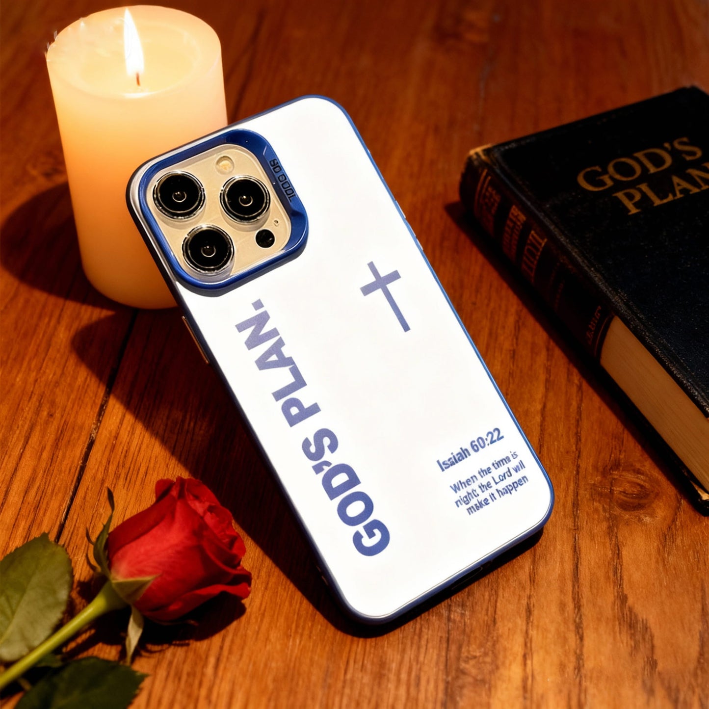 Laser Biblical Verse & Cross iPhone Case