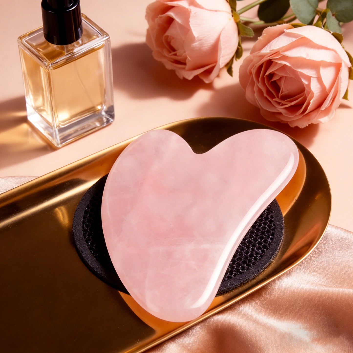 💖Natural Crystal Heart-Shaped Gua Sha Massager – Full Body Gua Sha Tool for Face, Neck & Body