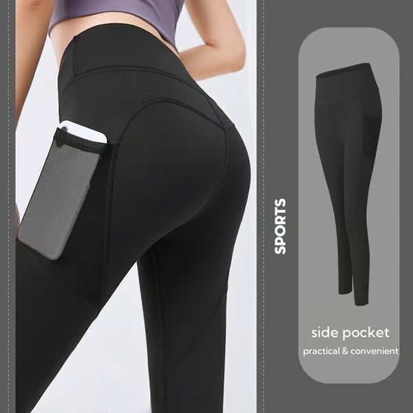 🔥High-waisted tummy-control and body-shaping workout legging