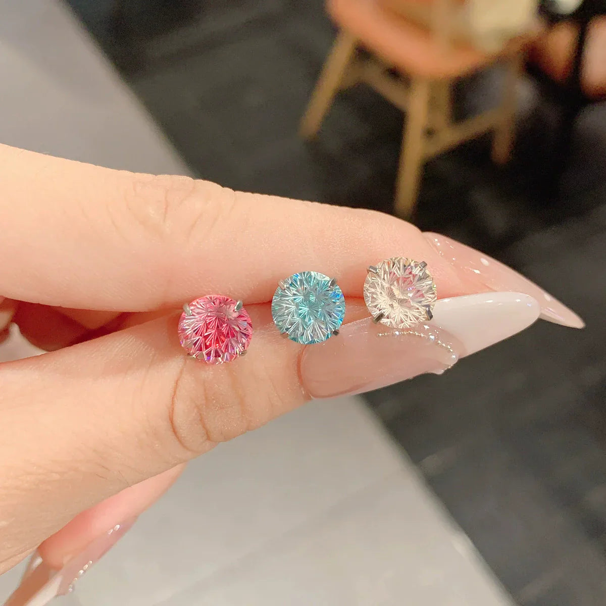 🌈Gradient Sparkling Zirconia Earrings