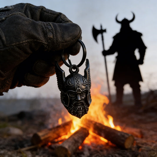 🛡️ Odin Viking Amulet Keyring 🔔
