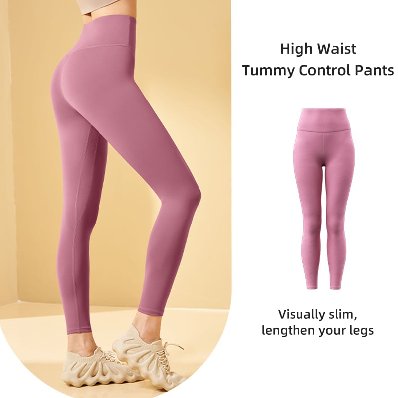 🔥High-waisted tummy-control and body-shaping workout legging