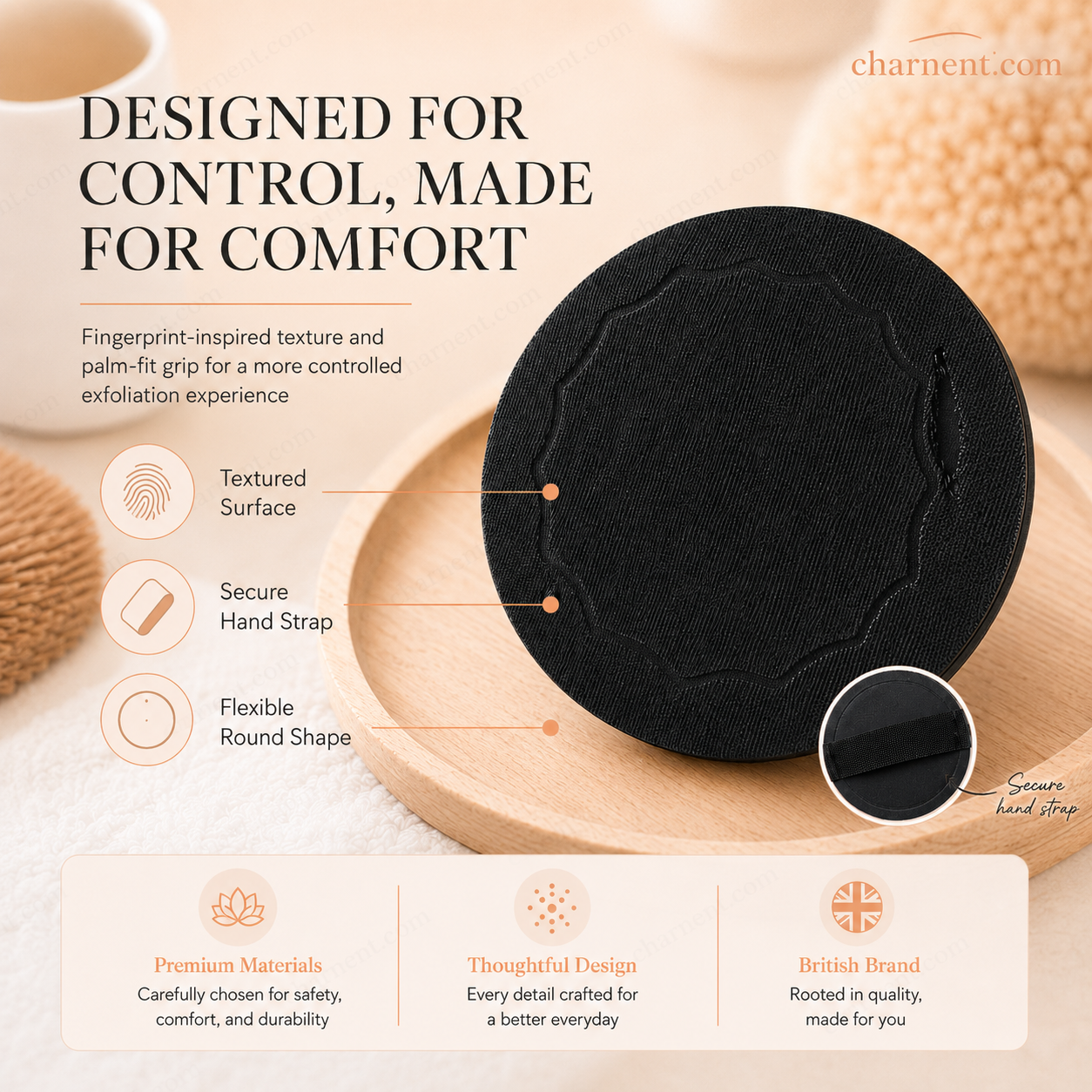 🚿🧽 Soft rubber bath brush – Removes dead skin cells gently but effectively and cleanses all skin types