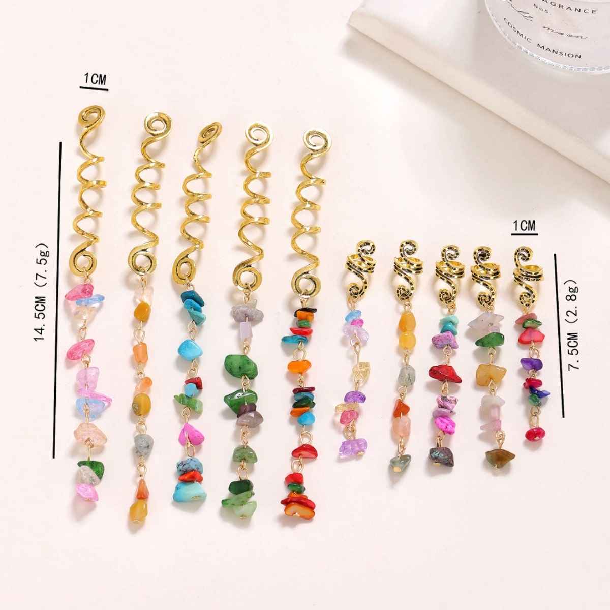 Dreadlock hair accessory/spiral chain hair clip