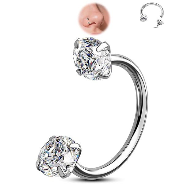 Horseshoe-shaped nose ring – internal thread & comfortable