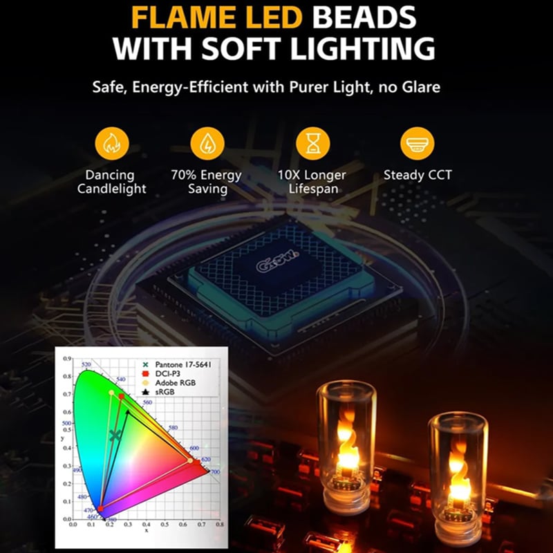 🔥USB mood lamp with realistic flame effect