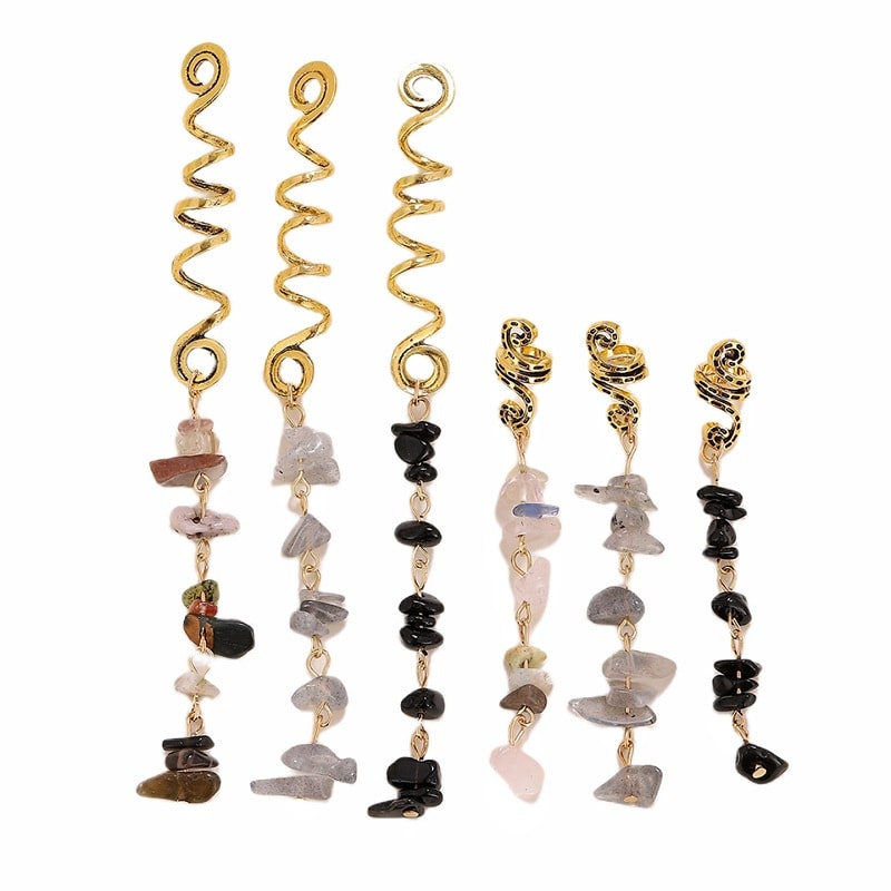 Dreadlock hair accessory/spiral chain hair clip