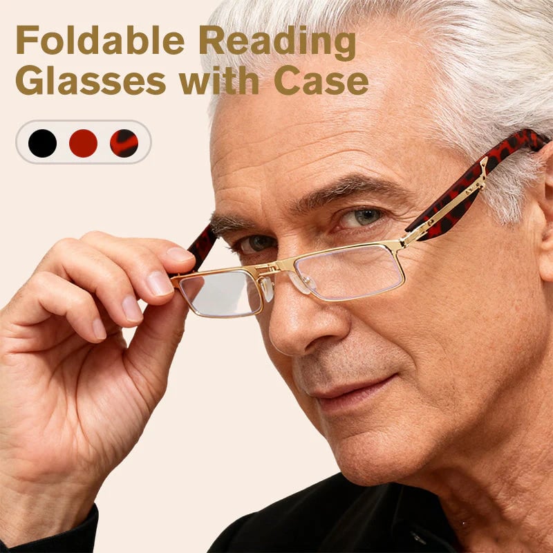 (🎁Last day 49% off)👓Foldable reading glasses with blue light filter and case