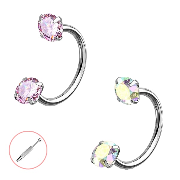 Horseshoe-shaped nose ring – internal thread & comfortable