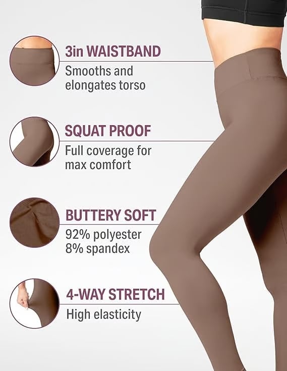 🔥High-waisted tummy-control and body-shaping workout legging