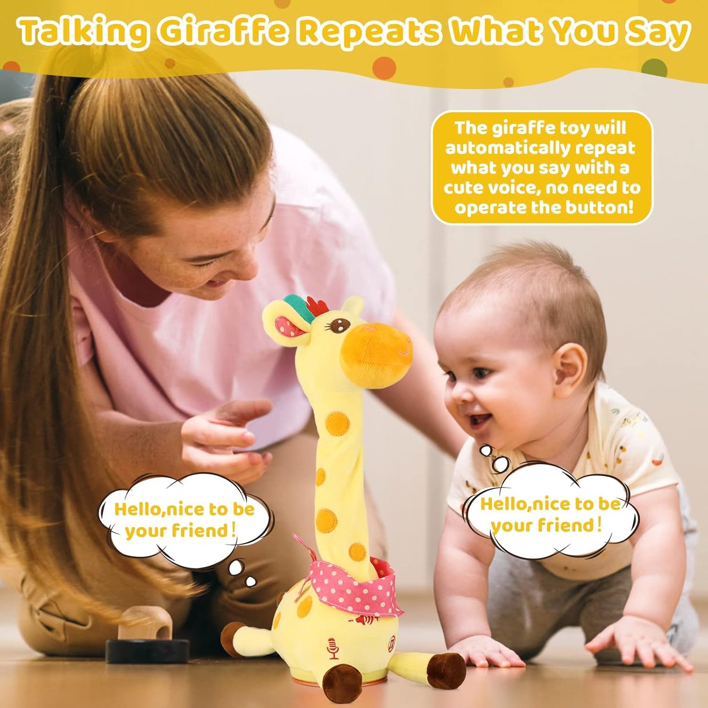 🎉 The best-selling musical giraffe toy – sings, dances and repeats what you say! 🦒🎵🗣️