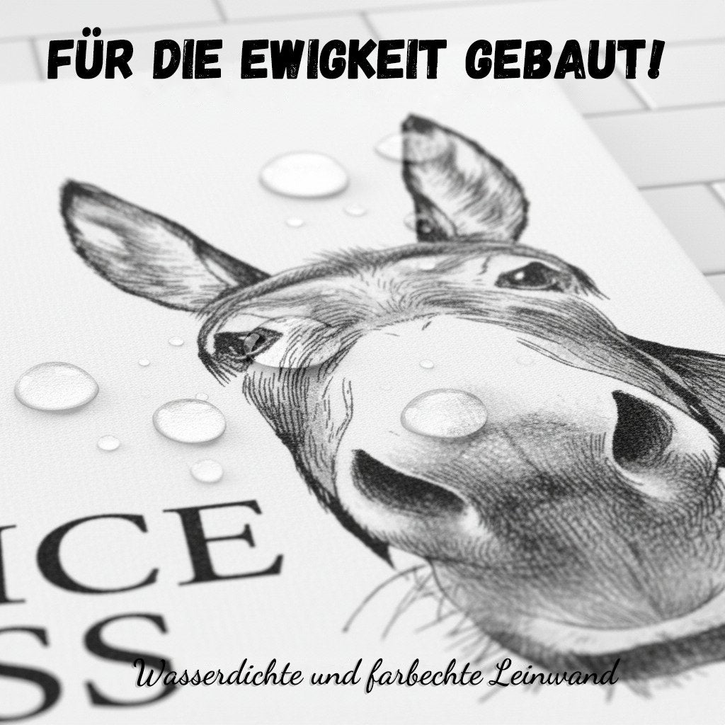 🧻Funny wall decoration for the bathroom – picture of a donkey with the inscription "Nice Ass"