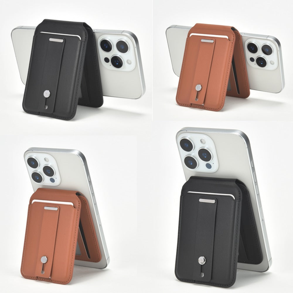 3-in-1 Magnetic Leather Card Holder for most iPhone models