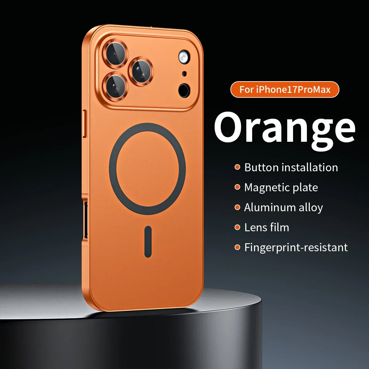 Magnetic Metal Snap-On Case For iPhone