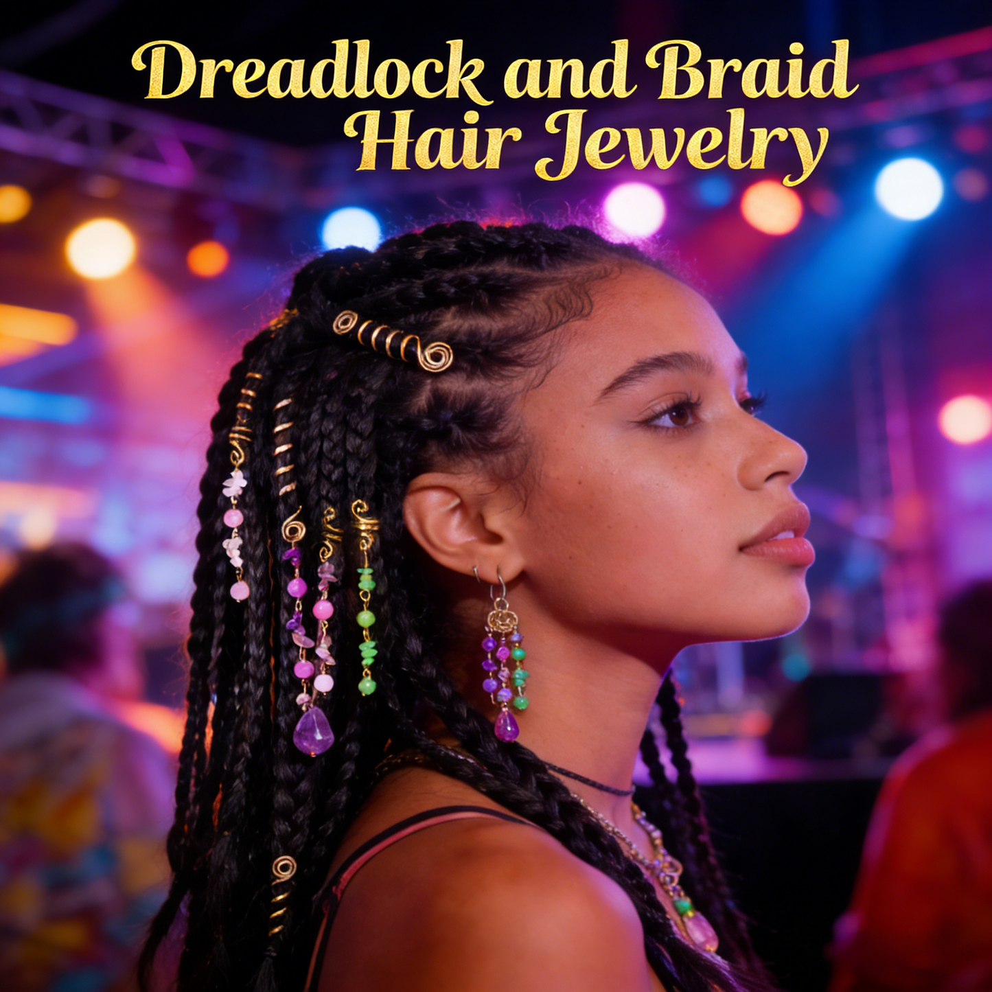 Dreadlock hair accessory/spiral chain hair clip