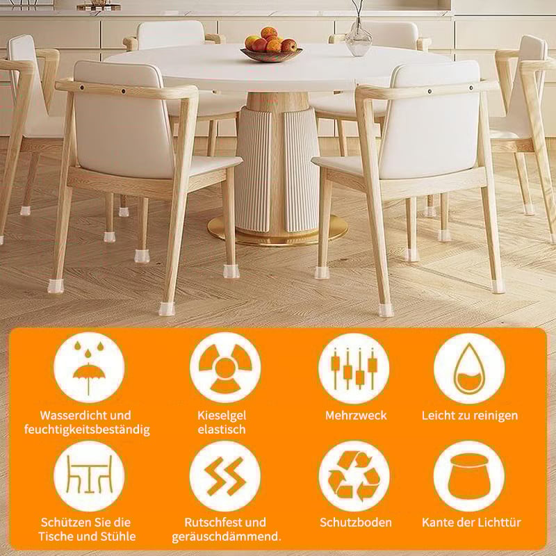 ✨ Universal rubber chair leg protectors – Suitable for all chair leg shapes, scratch-resistant and wear-resistant, the ultimate solution for protecting your floors.