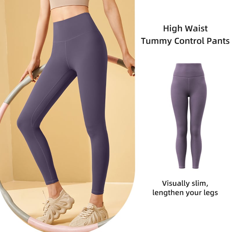 🔥High-waisted tummy-control and body-shaping workout legging