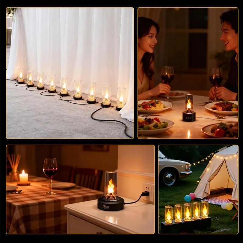 🔥USB mood lamp with realistic flame effect