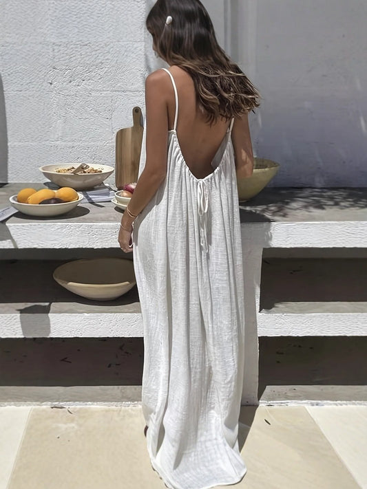 Off-Season Steal✨60% OFF 💃 Backless Spaghetti Strap Maxi Dress