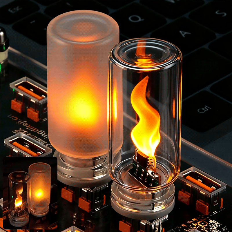🔥USB mood lamp with realistic flame effect