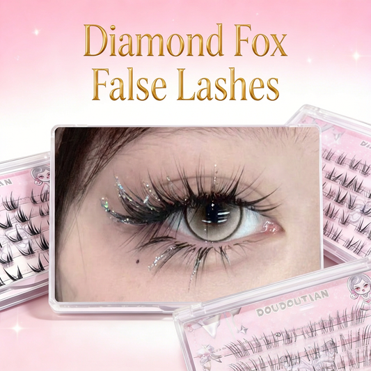 Sparkling diamond false eyelashes