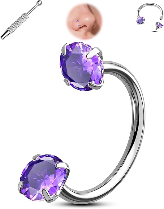 Horseshoe-shaped nose ring – internal thread & comfortable