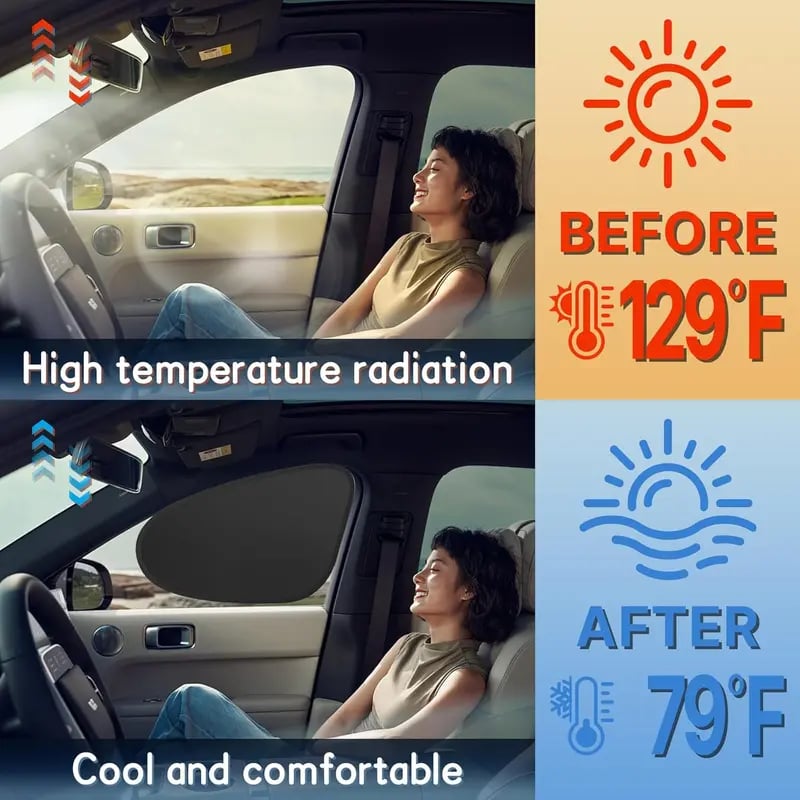 📢⏰Universal Static Cling Side Window Sun Shade