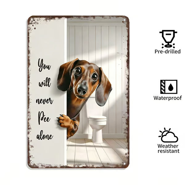 Vintage black and white cat and highland cattle as wall art