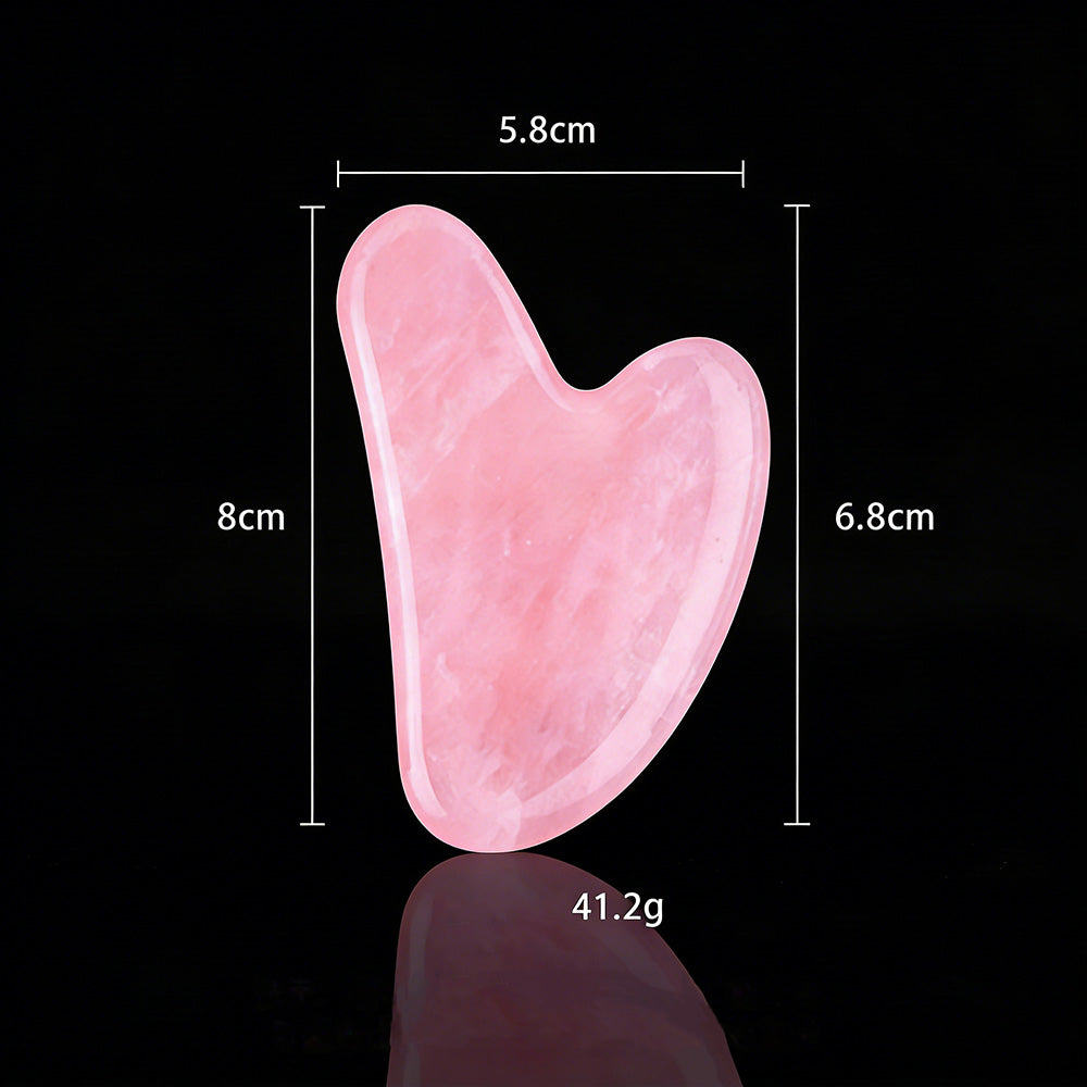 💖Natural Crystal Heart-Shaped Gua Sha Massager – Full Body Gua Sha Tool for Face, Neck & Body