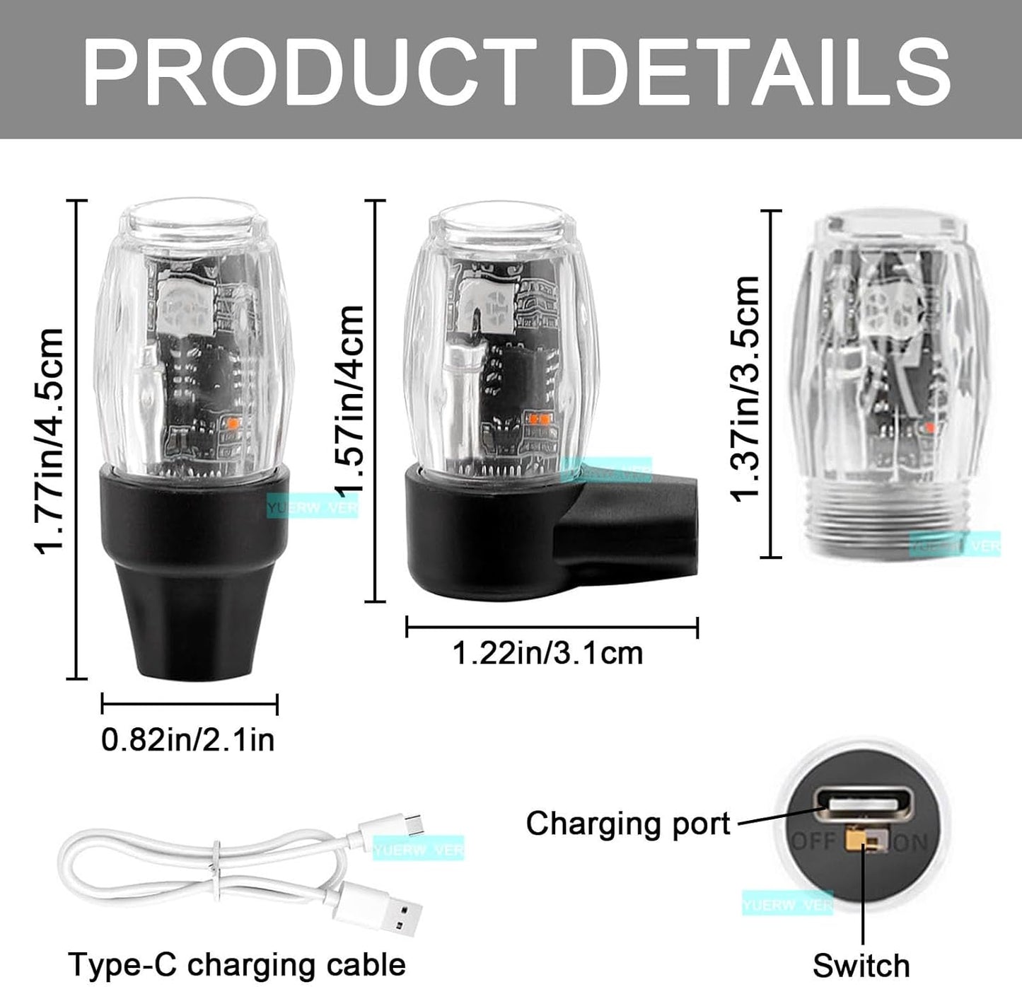 💡Tire lights for cars – LED lights for rims with lighting in the valve head