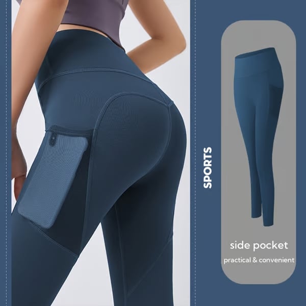 🔥High-waisted tummy-control and body-shaping workout legging