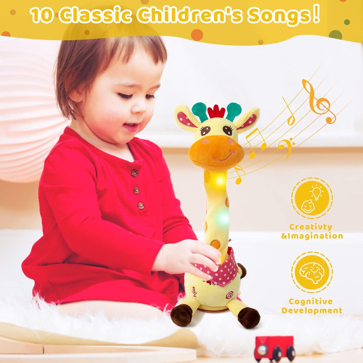 🎉 The best-selling musical giraffe toy – sings, dances and repeats what you say! 🦒🎵🗣️