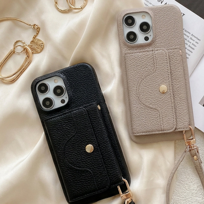 🔥Protective pink cell phone case with mirror and wrist strap